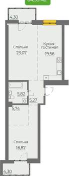 Студия квартира, вторичка, 85м2, 1/10 этаж