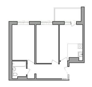 2-к квартира, вторичка, 56м2, 1/13 этаж