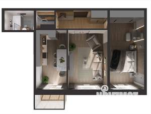 2-к квартира, вторичка, 61м2, 4/4 этаж