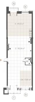 Студия квартира, строящийся дом, 164м2, 5/7 этаж