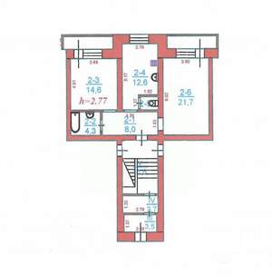 2-к квартира, вторичка, 70м2, 2/6 этаж
