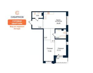 2-к квартира, вторичка, 87м2, 13/18 этаж