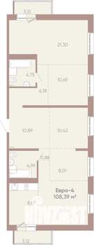 5-к квартира, вторичка, 108м2, 14/14 этаж