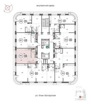 1-к квартира, строящийся дом, 42м2, 4/20 этаж