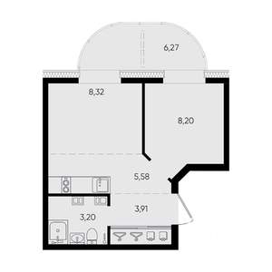 2-к квартира, вторичка, 36м2, 5/14 этаж