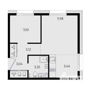 2-к квартира, вторичка, 34м2, 5/14 этаж