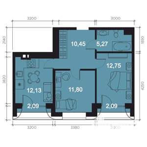 3-к квартира, вторичка, 57м2, 1/8 этаж
