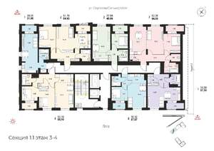 2-к квартира, вторичка, 66м2, 4/14 этаж