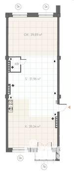 Студия квартира, строящийся дом, 134м2, 3/8 этаж
