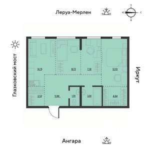 3-к квартира, вторичка, 65м2, 18/19 этаж
