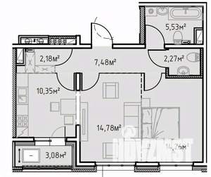 2-к квартира, вторичка, 60м2, 13/13 этаж
