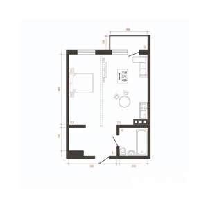 1-к квартира, вторичка, 41м2, 5/10 этаж