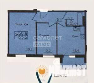3-к квартира, вторичка, 55м2, 6/9 этаж