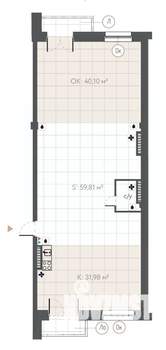 Студия квартира, строящийся дом, 138м2, 7/8 этаж