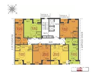 2-к квартира, вторичка, 45м2, 18/19 этаж