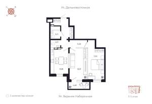 2-к квартира, вторичка, 73м2, 3/8 этаж
