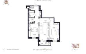 2-к квартира, вторичка, 74м2, 2/8 этаж