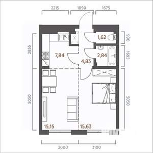 2-к квартира, вторичка, 48м2, 5/19 этаж