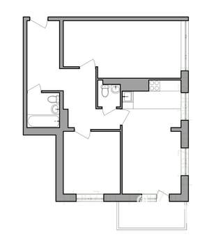 3-к квартира, строящийся дом, 71м2, 12/13 этаж