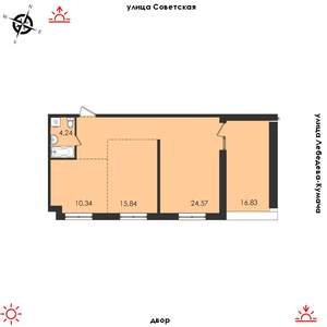 2-к квартира, строящийся дом, 85м2, 9/14 этаж