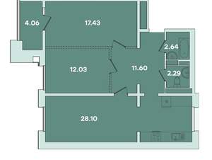 2-к квартира, вторичка, 81м2, 3/14 этаж