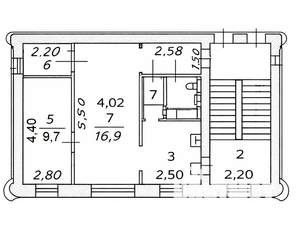 2-к квартира, вторичка, 43м2, 2/5 этаж