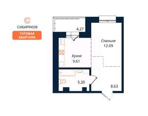 1-к квартира, вторичка, 40м2, 16/18 этаж