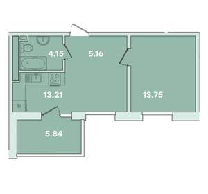 1-к квартира, вторичка, 42м2, 15/14 этаж