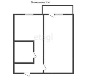1-к квартира, вторичка, 30м2, 4/5 этаж