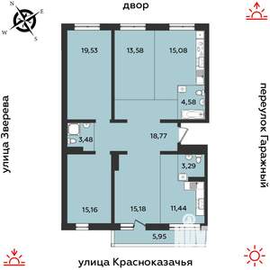 5-к квартира, строящийся дом, 126м2, 9/9 этаж