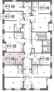 Студия квартира, строящийся дом, 23м2, 17/19 этаж