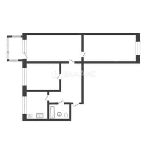 3-к квартира, вторичка, 63м2, 3/5 этаж