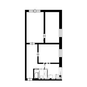 3-к квартира, вторичка, 52м2, 1/2 этаж