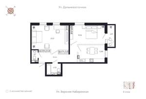 2-к квартира, строящийся дом, 80м2, 8/8 этаж