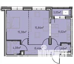 2-к квартира, вторичка, 60м2, 6/13 этаж