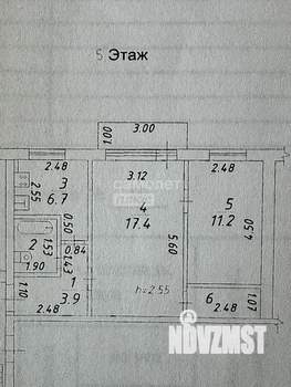 2-к квартира, вторичка, 44м2, 5/5 этаж