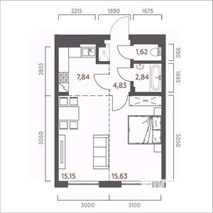 2-к квартира, вторичка, 48м2, 11/19 этаж