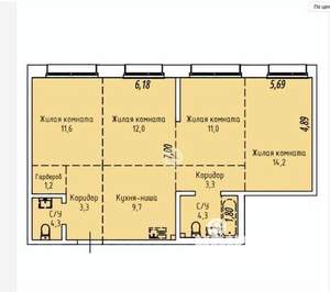 3-к квартира, вторичка, 75м2, 15/19 этаж