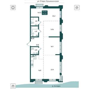 4-к квартира, вторичка, 115м2, 5/20 этаж