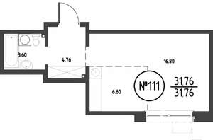 1-к квартира, строящийся дом, 32м2, 10/19 этаж