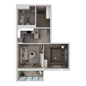 1-к квартира, вторичка, 46м2, 6/19 этаж