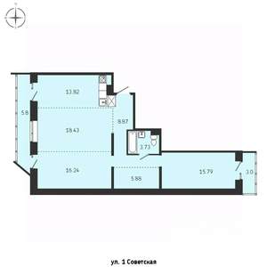 3-к квартира, строящийся дом, 92м2, 2/15 этаж