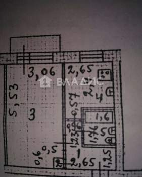1-к квартира, вторичка, 31м2, 4/4 этаж