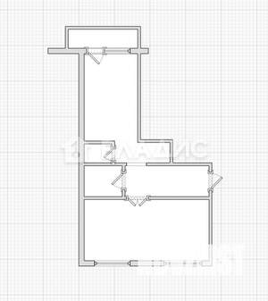 2-к квартира, вторичка, 55м2, 1/4 этаж