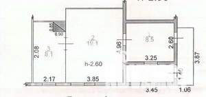 1-к квартира, вторичка, 30м2, 1/1 этаж