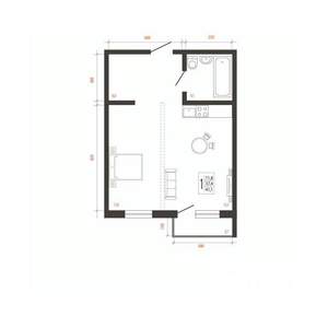 1-к квартира, вторичка, 41м2, 7/10 этаж