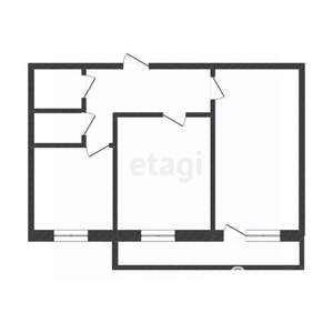 2-к квартира, вторичка, 49м2, 1/5 этаж