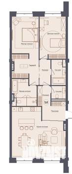 Студия квартира, строящийся дом, 137м2, 4/8 этаж