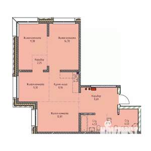 4-к квартира, вторичка, 80м2, 4/19 этаж