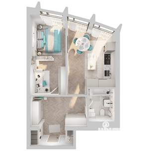 1-к квартира, вторичка, 52м2, 3/8 этаж